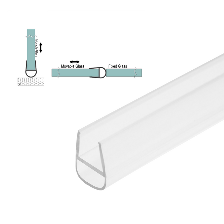 [SWPB] Shower Sweep - Bulb Seal for 3/8" Glass (95")