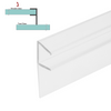 [SWPS] Joint coulissant pour vitre de douche de 9,5 cm (3/8 po) (95 po) - Extrêmement clair