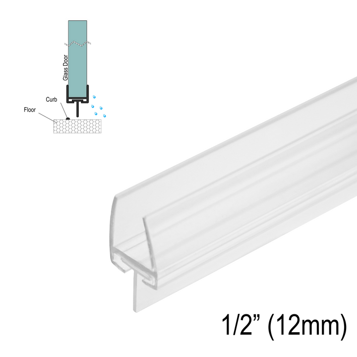 [SWPT12] Shower Sweep - T-Seal (2 Piece Sweep) for 1/2" Glass (95")