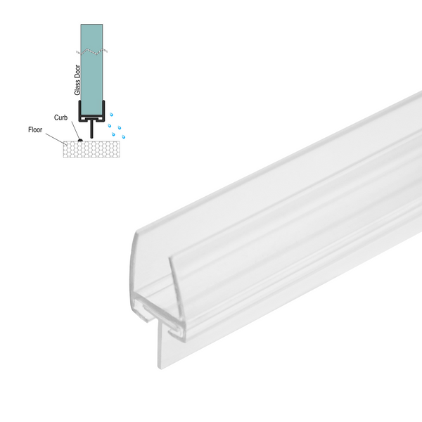 Sweep - Joint 'T' (2 pièces) pour verre 3/8" (95") - Ultra transparent