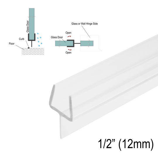 [SWPY12] Joint de douche en Y pour verre de 1/2 po (95 po)