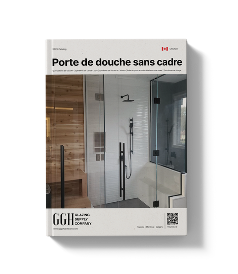 Porte de douche sans cadre