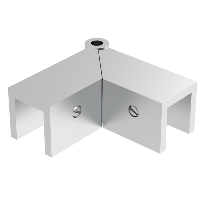 [SLOV345] Shower Clamp - Square -  Sleeve Over  - 90° Adjustable