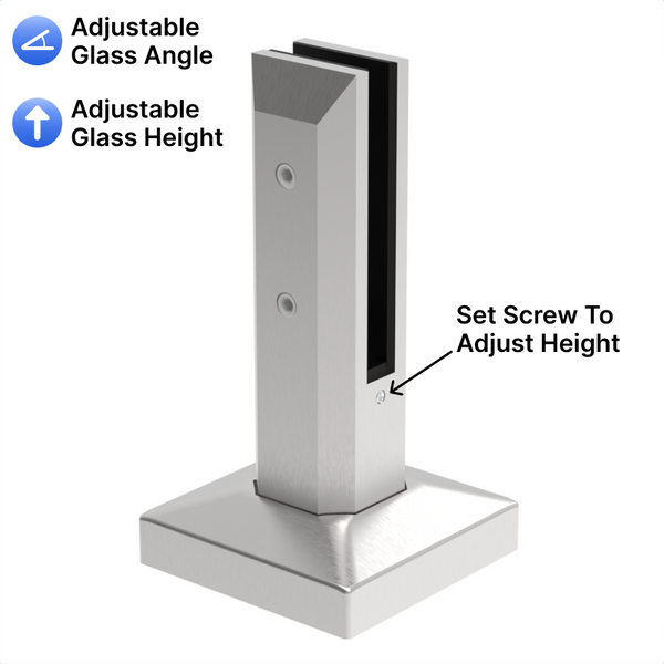 [TI8SQADJ] Robinet réglable en hauteur de 8" série Titan - Carré (BS, MBL, SB, WT, revêtement en poudre personnalisé) (estampillé par l'ingénieur)