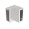 [TQB092] Ensemble de porte de douche coulissante - Série Tranquility - Support d'angle à 90° - Inox poli