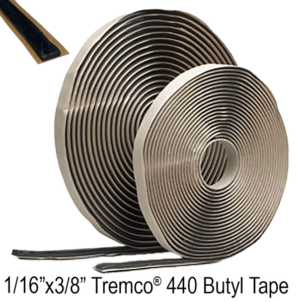 1/16"X3/8" Tremco 440 Butyl Architectural GREY Tape (50FT)