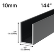 [UC14410] Canal de douche en U - Verre de 10 mm (144")