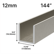 [UC14412] Profilé de douche en U - Verre 12 mm (144")