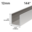 [UC14412] Profilé de douche en U - Verre 12 mm (144")