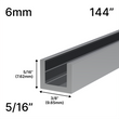 [UC1446] Shower U-Channel - 6mm Glass (144")