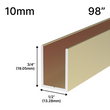 [UC9810] Profilé de douche en U - Verre de 10 mm (98 po)