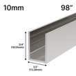 [UC9810] Shower U-Channel - 10mm Glass (98")