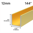 [UC14412] Profilé de douche en U - Verre 12 mm (144")