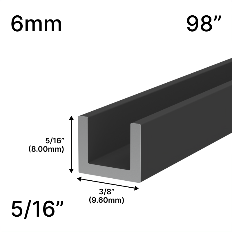 [UC986] Shower U-Channel - 6mm Glass (98