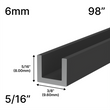 [UC986] Shower U-Channel - 6mm Glass (98")