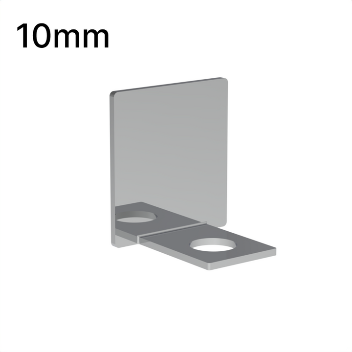 [UCEND10] Profilé de douche en U - Verre 10 mm - Embouts