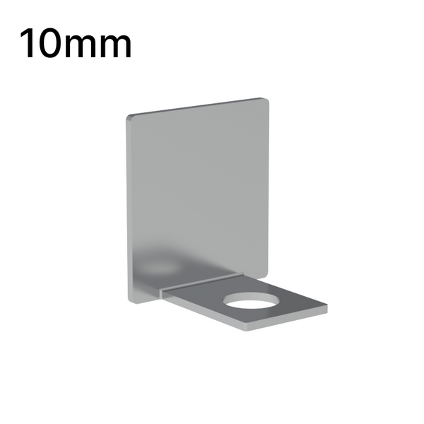 [UCEND10] Shower U-Channel - 10mm Glass - End Caps