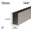 [UCH14412] Profilé de douche en U - Verre 12 mm (144 po) - Hauteur 1 po