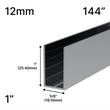 [UCH14412] Profilé de douche en U - Verre 12 mm (144 po) - Hauteur 1 po