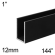 1" Height Shower U-Channel (12mm - CH, BN, MBL, SB, PN, BBRZ, GM, ORB, SA)