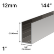 [UCH14412] Profilé de douche en U - Verre 12 mm (144 po) - Hauteur 1 po