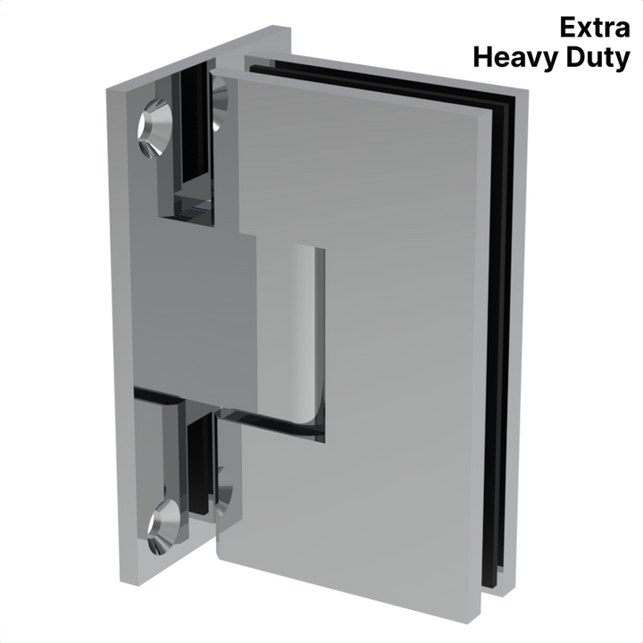 [VAL037] Shower Hinge - Square Extra Heavy Duty - Wall Mount, Full Plate