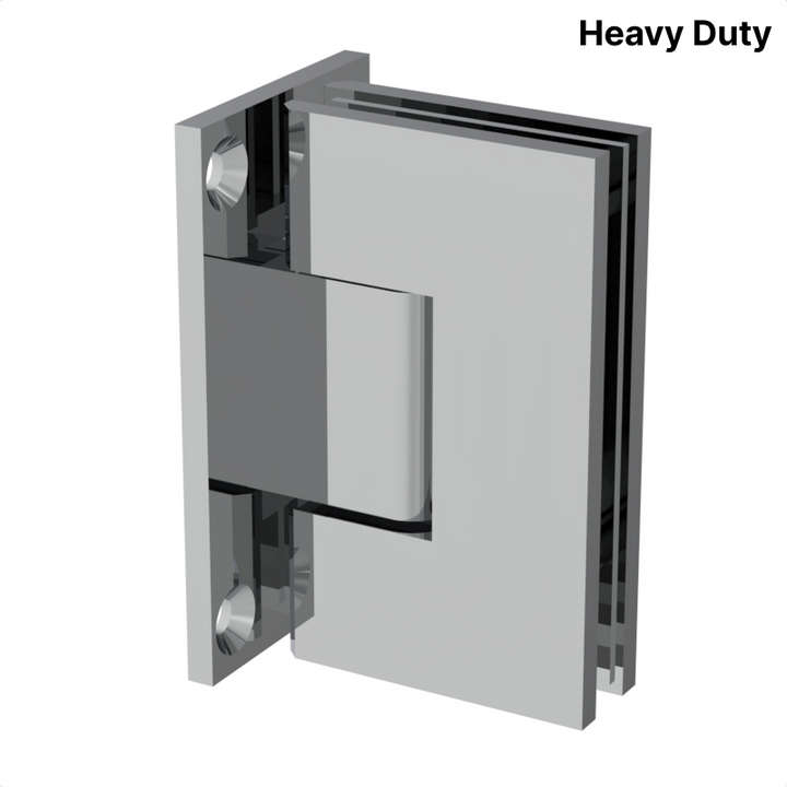 [VIV037] Charnière de douche carrée robuste, montage mural, plaque complète