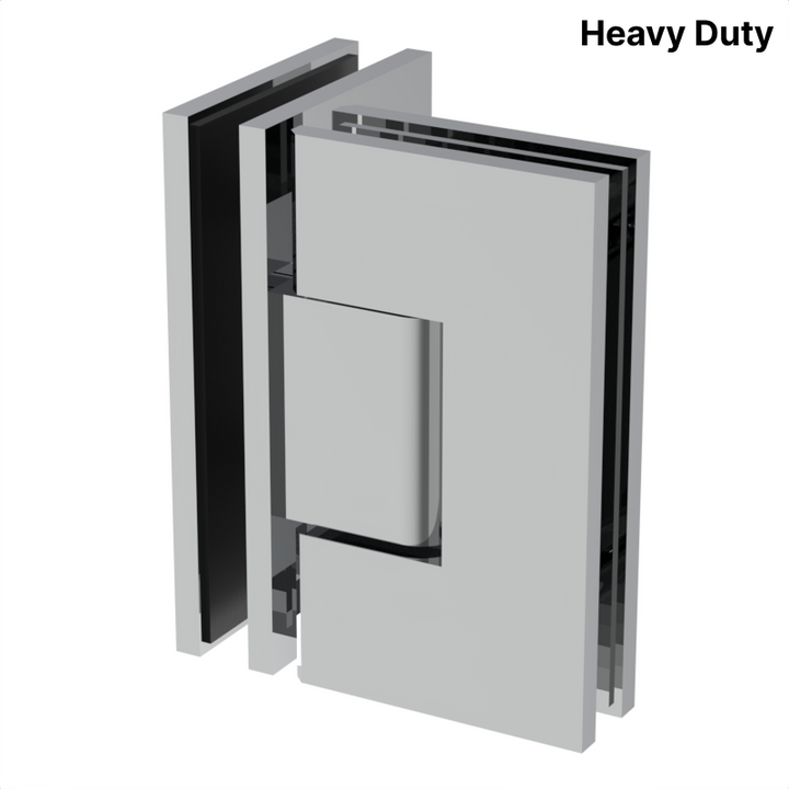 [VIV092] Charnière de douche - Carrée, robuste - Verre à verre 90°