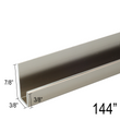 1/4" Mirror J-Molding - Standard Profile (144") (CH, BN, MBL, SB, PN, BBRZ, GM, ORB)