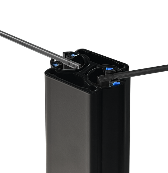 [ALPOST-42ADJ] Aluminum Post - 42" Base Height - Adjustable - Square