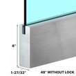 [DLUX6D] DLUX 6" Door Rail - 48" Length - Without Lock (SA, MBL, BSS)