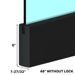 [DLUX6D] DLUX 6" Door Rail - 48" Length - Without Lock (SA, MBL, BSS)