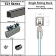 [EZY1HD-SD] Heavy Duty Sliding Door Kit - Single Sliding Door Track (118") (BS, SA, MBL)