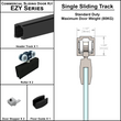 [EZY1-SD] Sliding Door Kit - Single Sliding Door Track (118") (BS, SA, MBL)