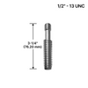 Entretoise réglable 12M - 5/8" x 3-1/4" SS316 - Acier inoxydable 316 et zinc - 3-1/4" - SS316