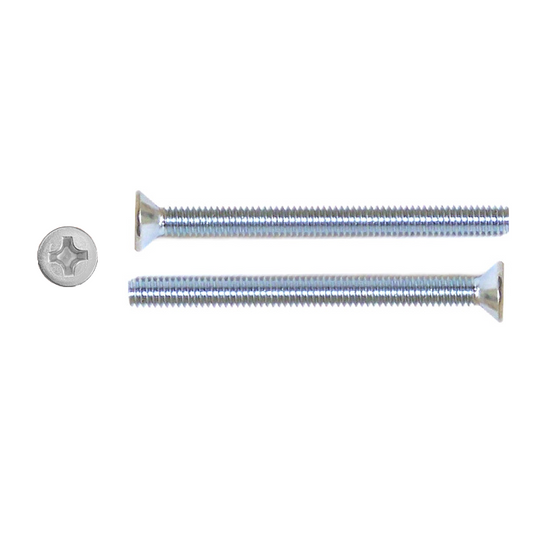Vis à tête plate Phillips M8 x 3 po pour poignée de porte en aluminium (ensemble de 2)