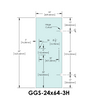 [SD24-3H] Paroi de douche en verre standard - Poignée 6 po x 18 po (Taille : 24 po) - 24X64-3H