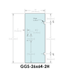 [SD26-2H] Paroi de douche en verre - Poignée 15,2 cm x 15,2 cm (Dimensions : 66 cm) - 26X64-2H