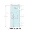 [SD26-3H] Paroi de douche en verre standard - Poignée 6 po x 18 po (Dimensions : 26 po) - 26X64-3H