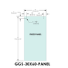 [SD30X60PANEL] Paroi de douche en verre - 30 po x 60 po - Panneau fixe - GGS-30X60-PANNEAU