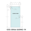 Stock Door for Sliding Kits - Tranquility Series - 30" x 66" - 1 Hole - Sliding Panel