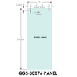 Stock Door for Sliding Kits - Tranquility Series - 30" x 76" - Fixed Panel