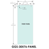 [SD30X76PANEL] Paroi de douche en verre - 76 cm x 193 cm - Panneau fixe - 30X76-PANNEAU