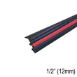 Aluminum Handrail Component - Modern Elegance Series - Rubber Gasket - For 12mm Glass (42")