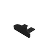 [AL-HRAIL-ECAP] Embout de main courante en aluminium pour main courante carrée de 2-1/2 po x 1 po - Noir mat