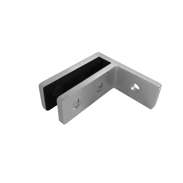 [CON90S] Railing Connectors - 90° Wall‐to‐Glass - Small - Square (BS, MB)
