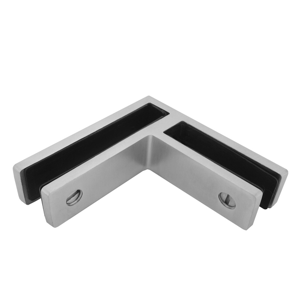 [CON092] Railing Connectors - 90° Glass-to-Glass - Square (BS, MB)