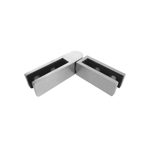 [CON345S] Railing Connectors - Adjustable Glass‐to‐Glass - Small - Square (BS, MB)