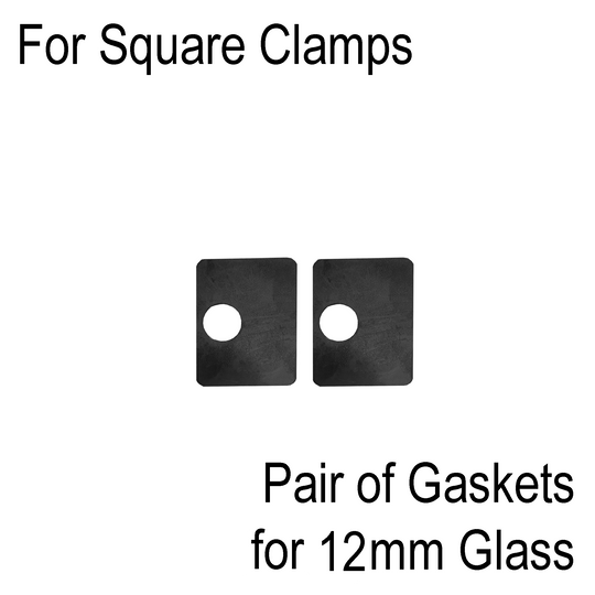 [SCLAMRUB] Inserts en caoutchouc pour pinces de garde-corps carrées - pour verre de 12 mm