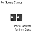 [SCLAMRUB] Rubber Inserts for Square Railing Clamps - for 8mm Glass